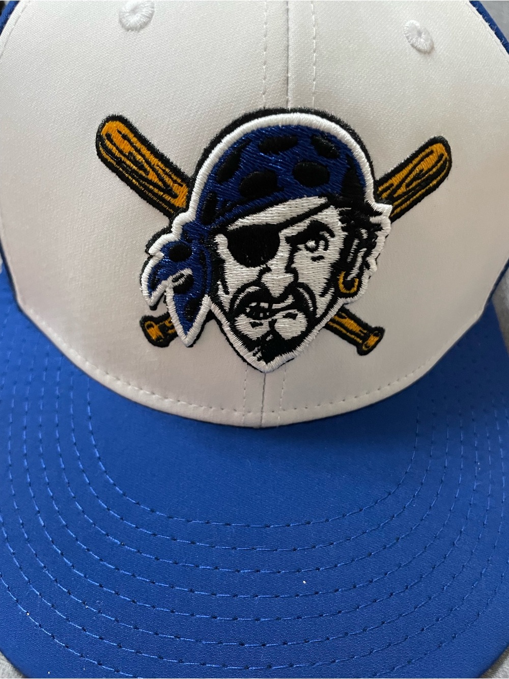 The Game Pro Pittsburgh Pirates Fitted Hat Size S Blue White Retro Logo